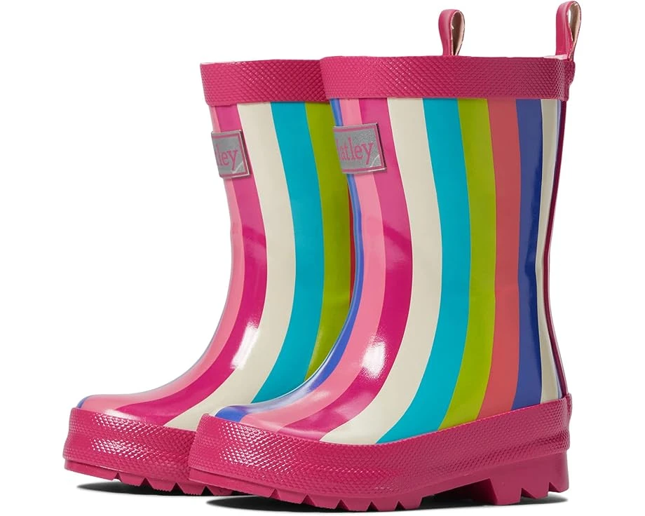 Hatley Kids Rainbow Stripes Shiny Rain Boots (Toddler/Little Kid/Big Kid) 1 Hatley Kids Rainbow Stripes Shiny Rain Boots (Toddler/Little Kid/Big Kid)
